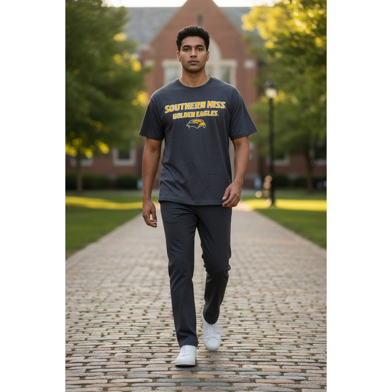 Colosseum Men's Southern Miss. Golden Eagles T-Shirt Size: Small Color:Charcoal